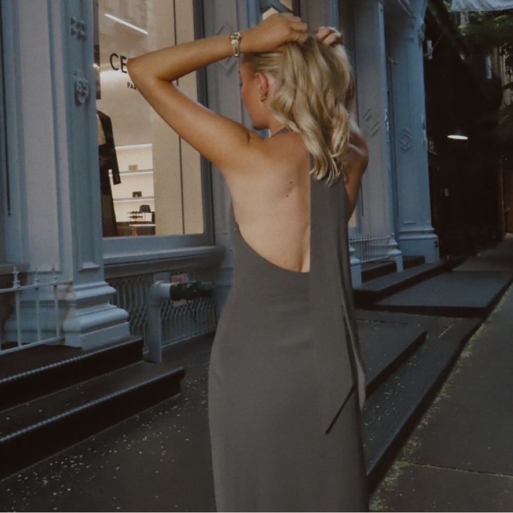 Odd Muse The Ultimate Muse Halter Neck Midi Dress Gray NEW Size Small - Picture 7 of 15